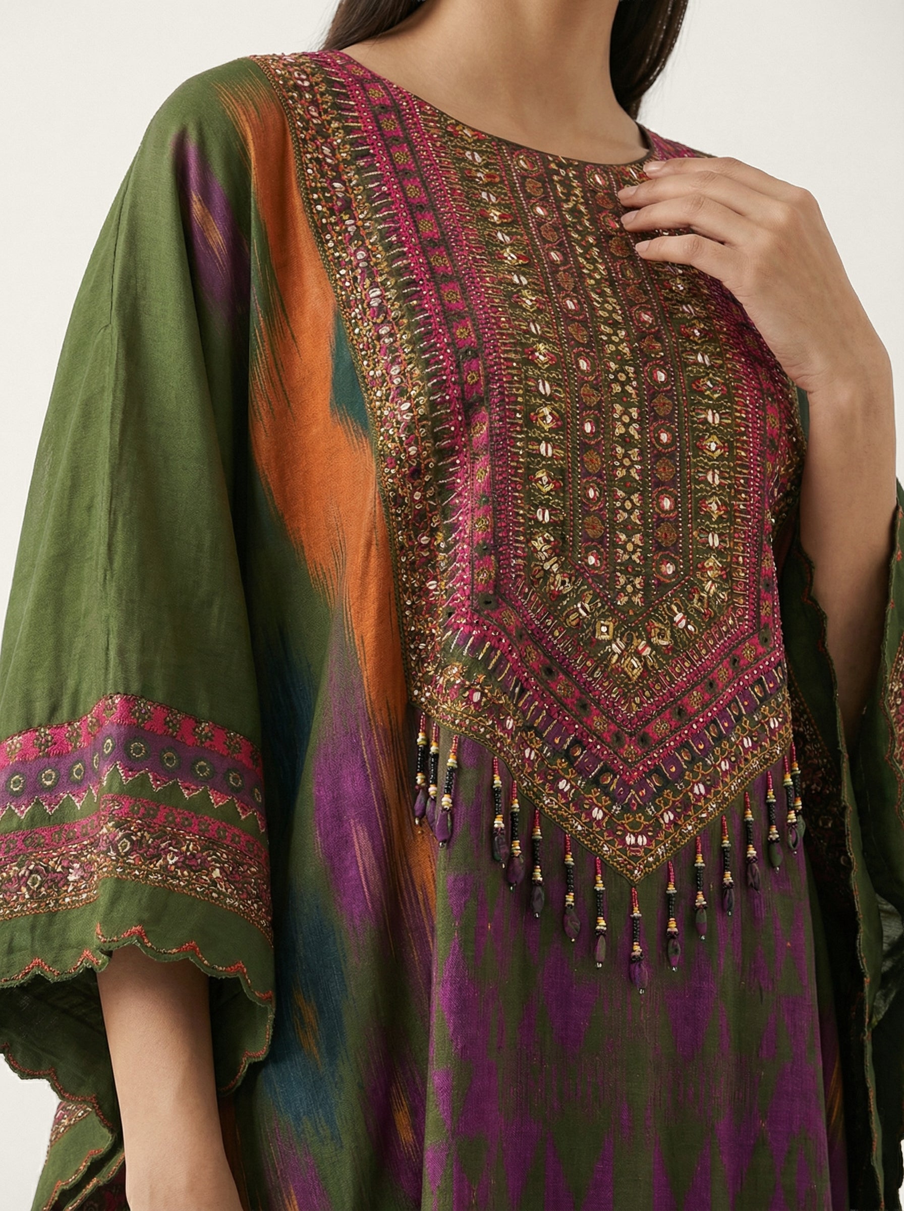 Zariah Kaftan Set Olive Green