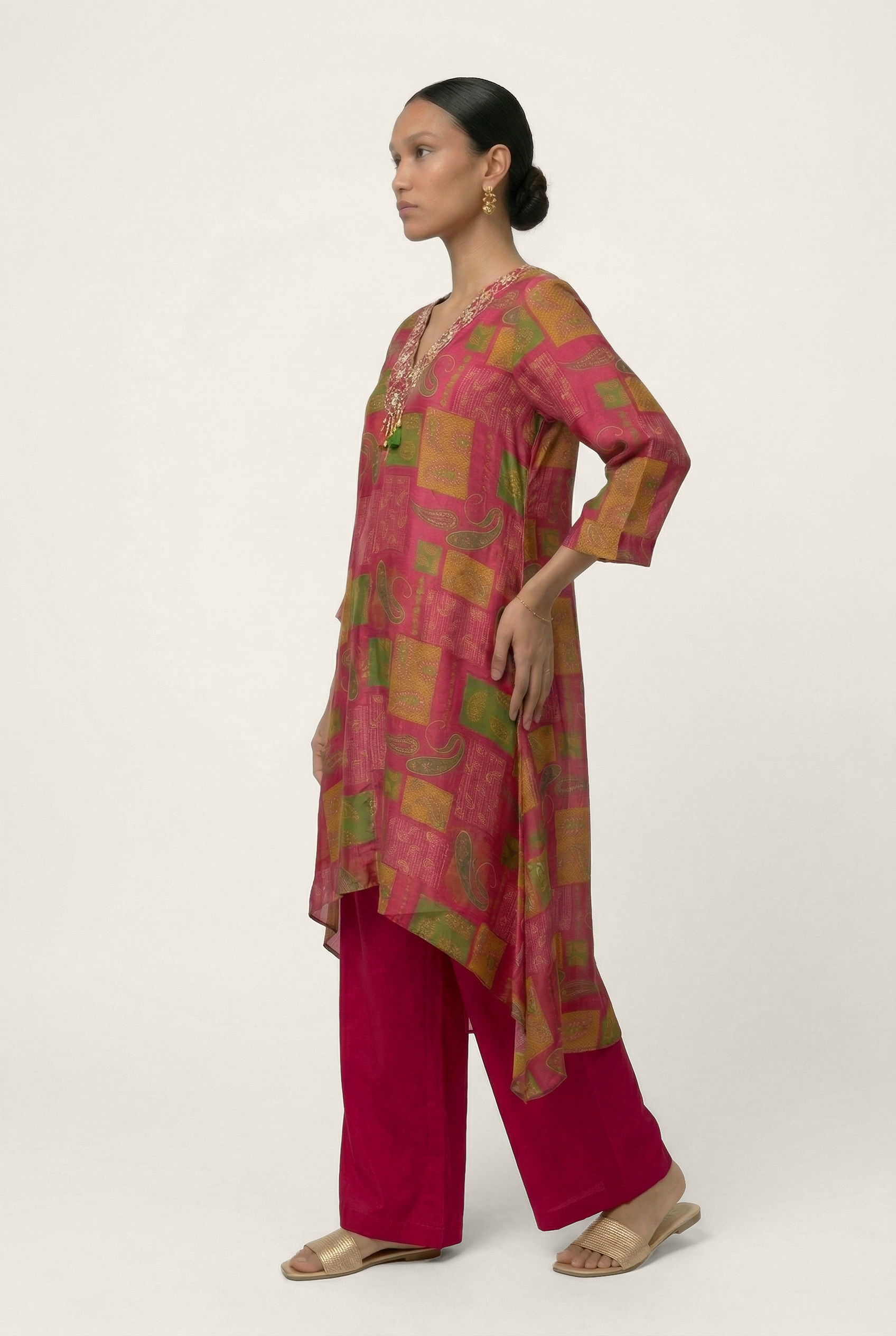 Mehrgul Kurta Set - Pink