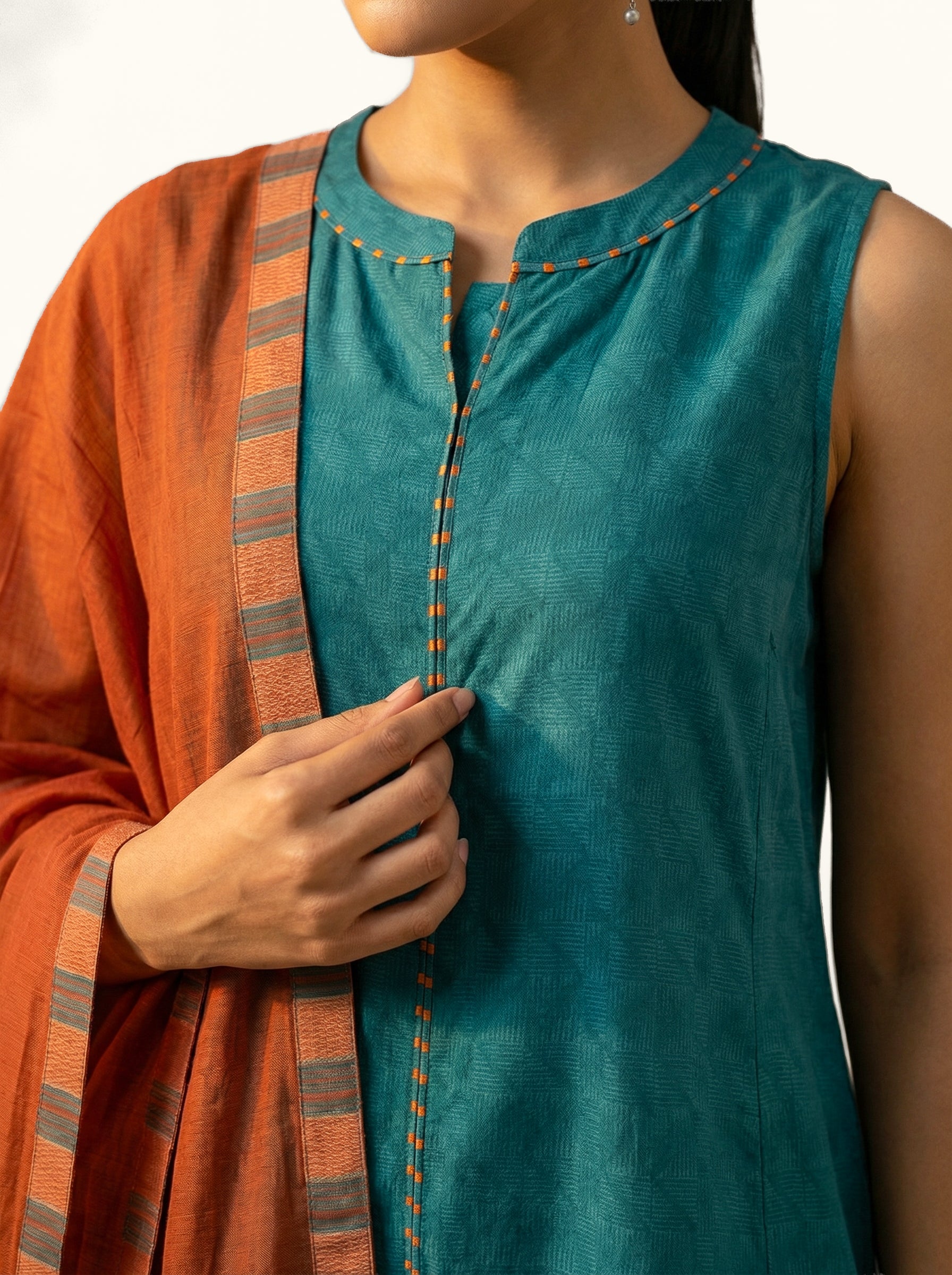 Teal Balance Kurta Set - Teal