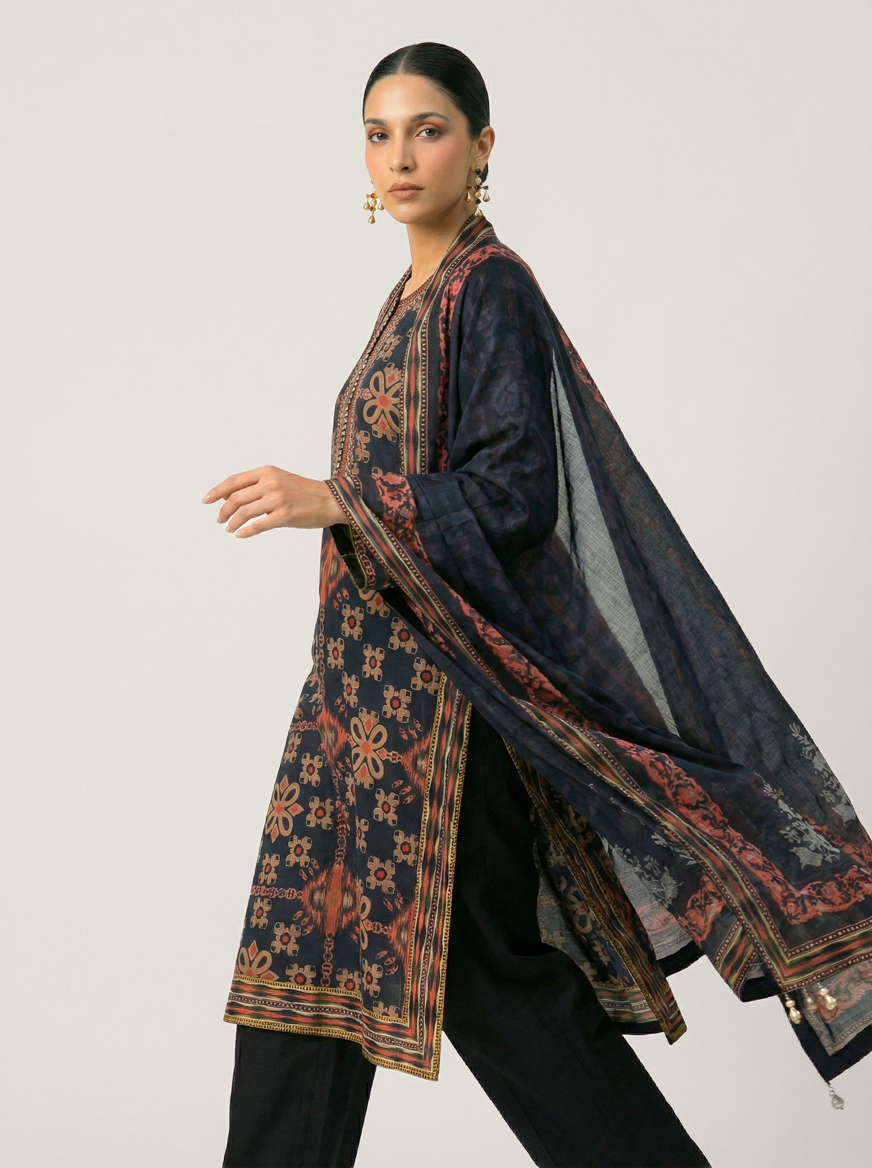 Vireya Kurta Set - Black