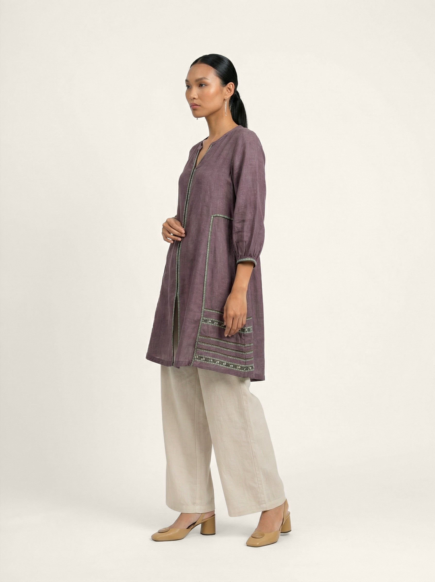 Neutral Shift Tunic - Brown