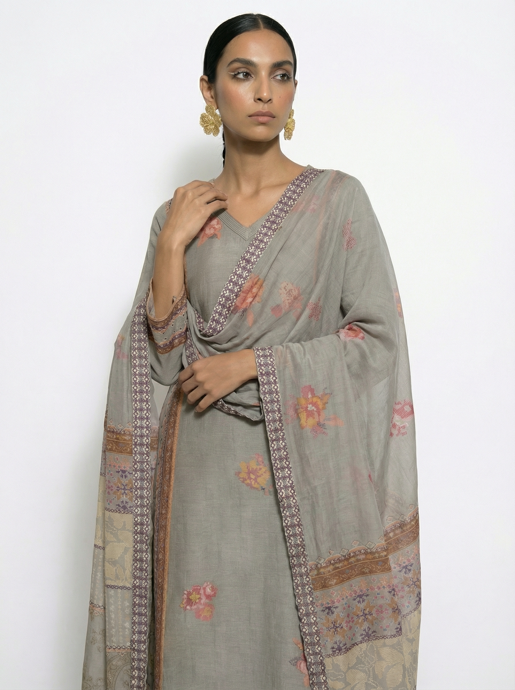 Juhi kurta set - Grey
