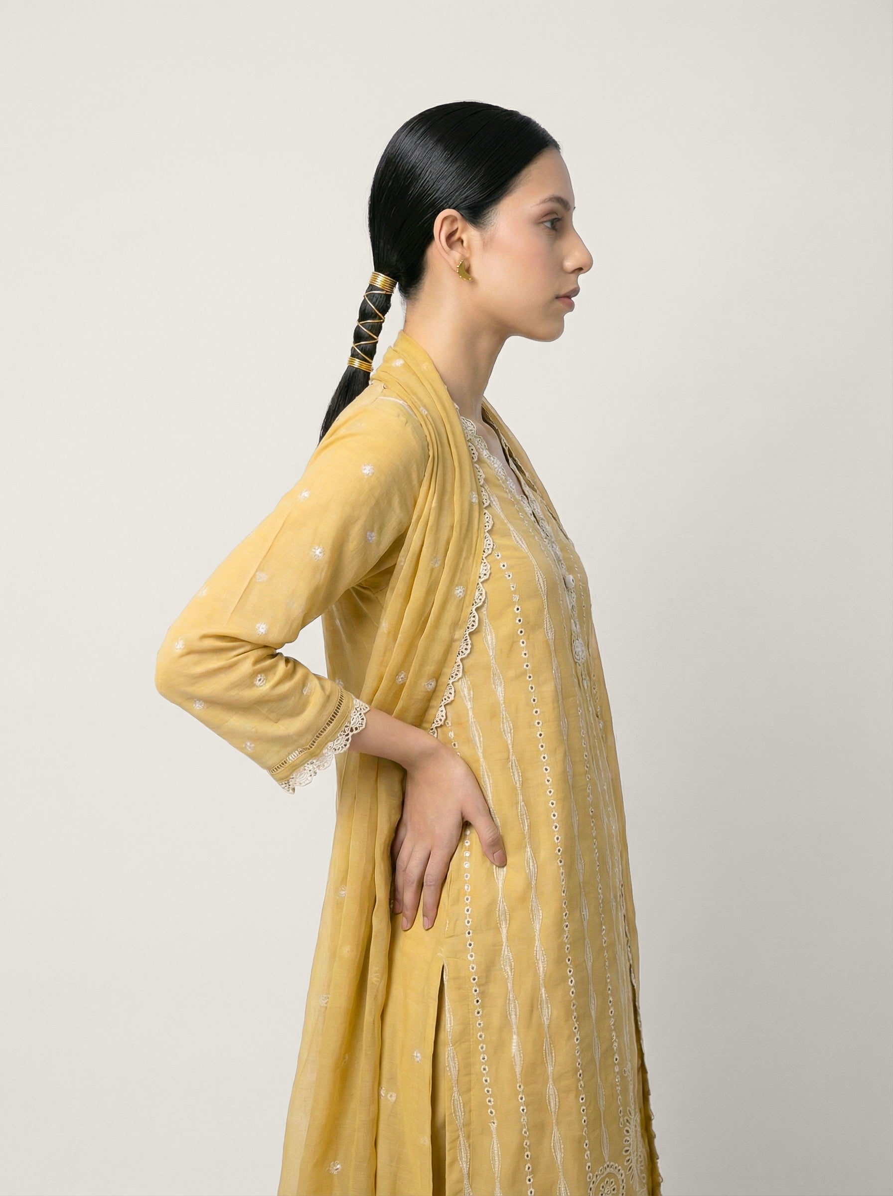 Nairiti Kurta Set - Beige