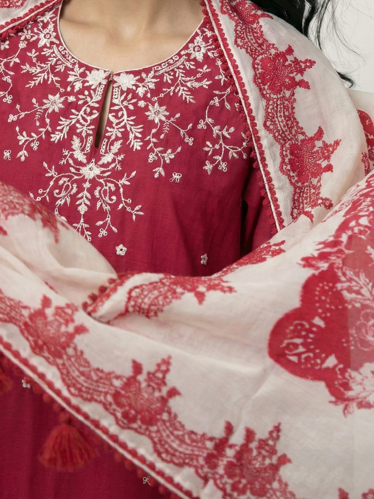 Meherika Kurta Set - Red