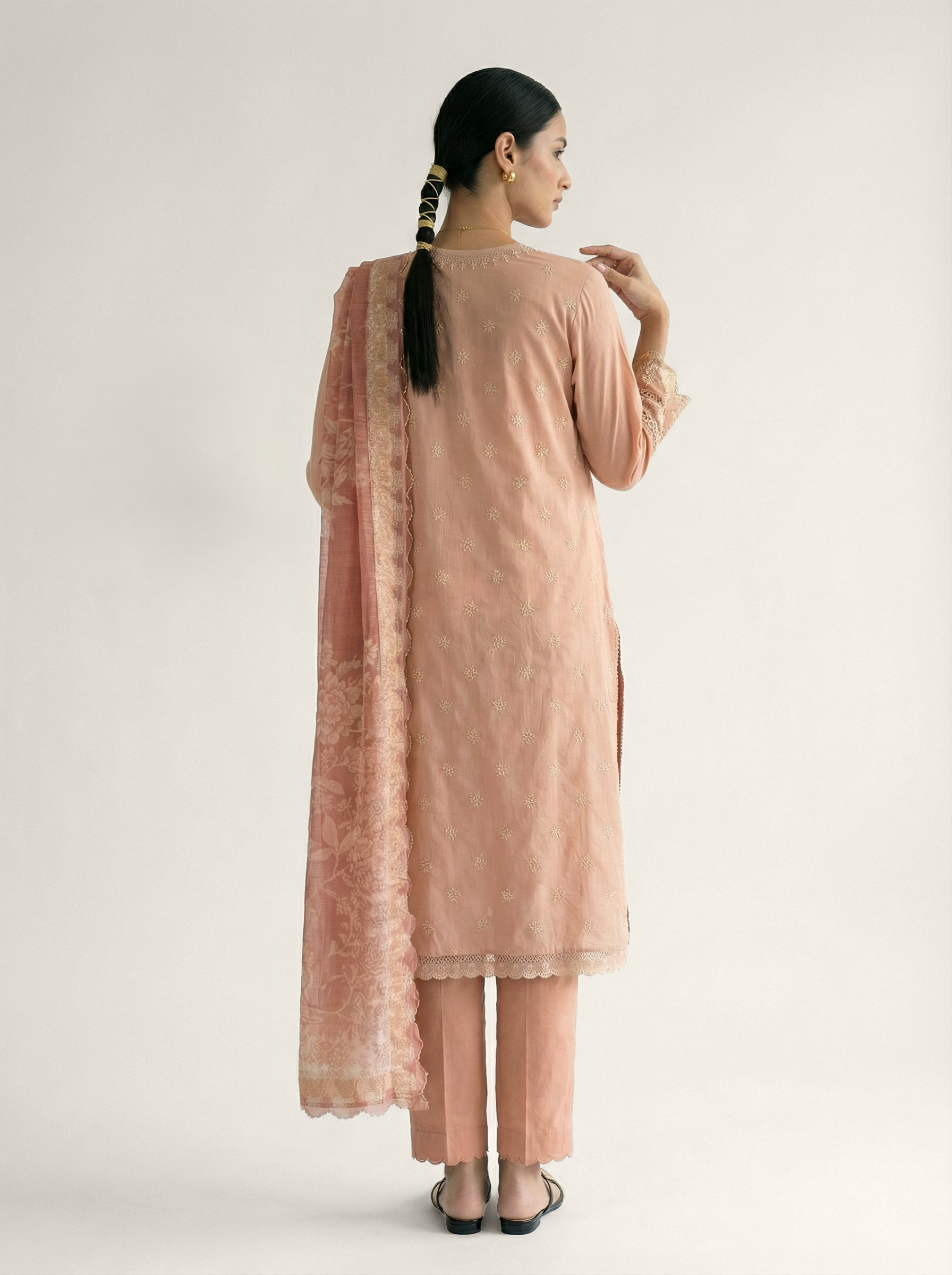 Nirai Kurta Set - Beige