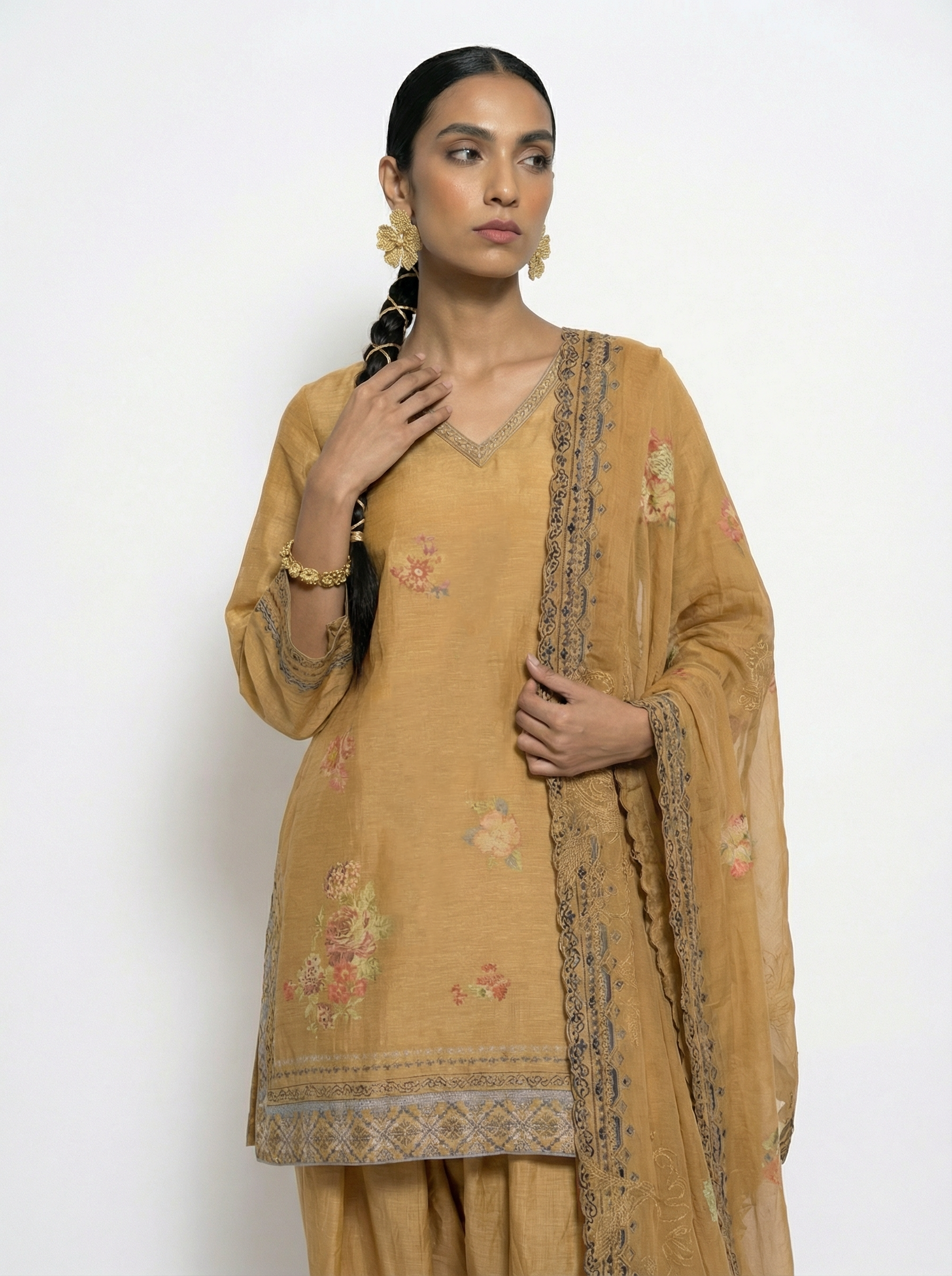 Kashni kurta set - Beige