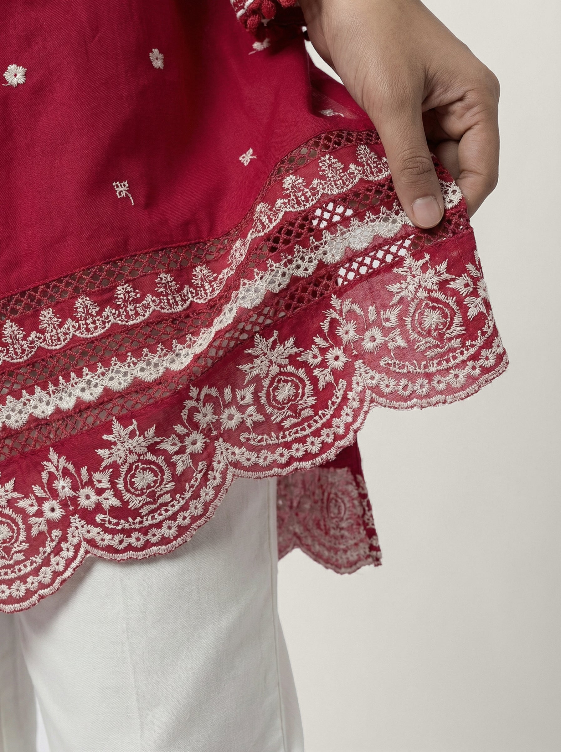 Meherika Kurta Set - Red