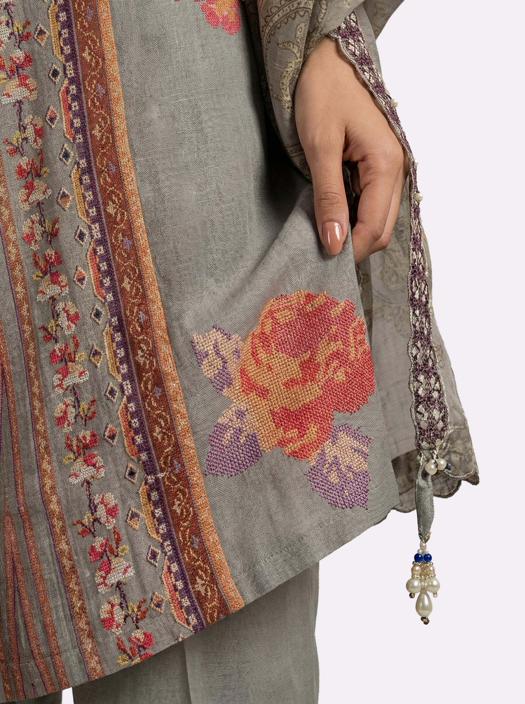Juhi kurta set - Grey
