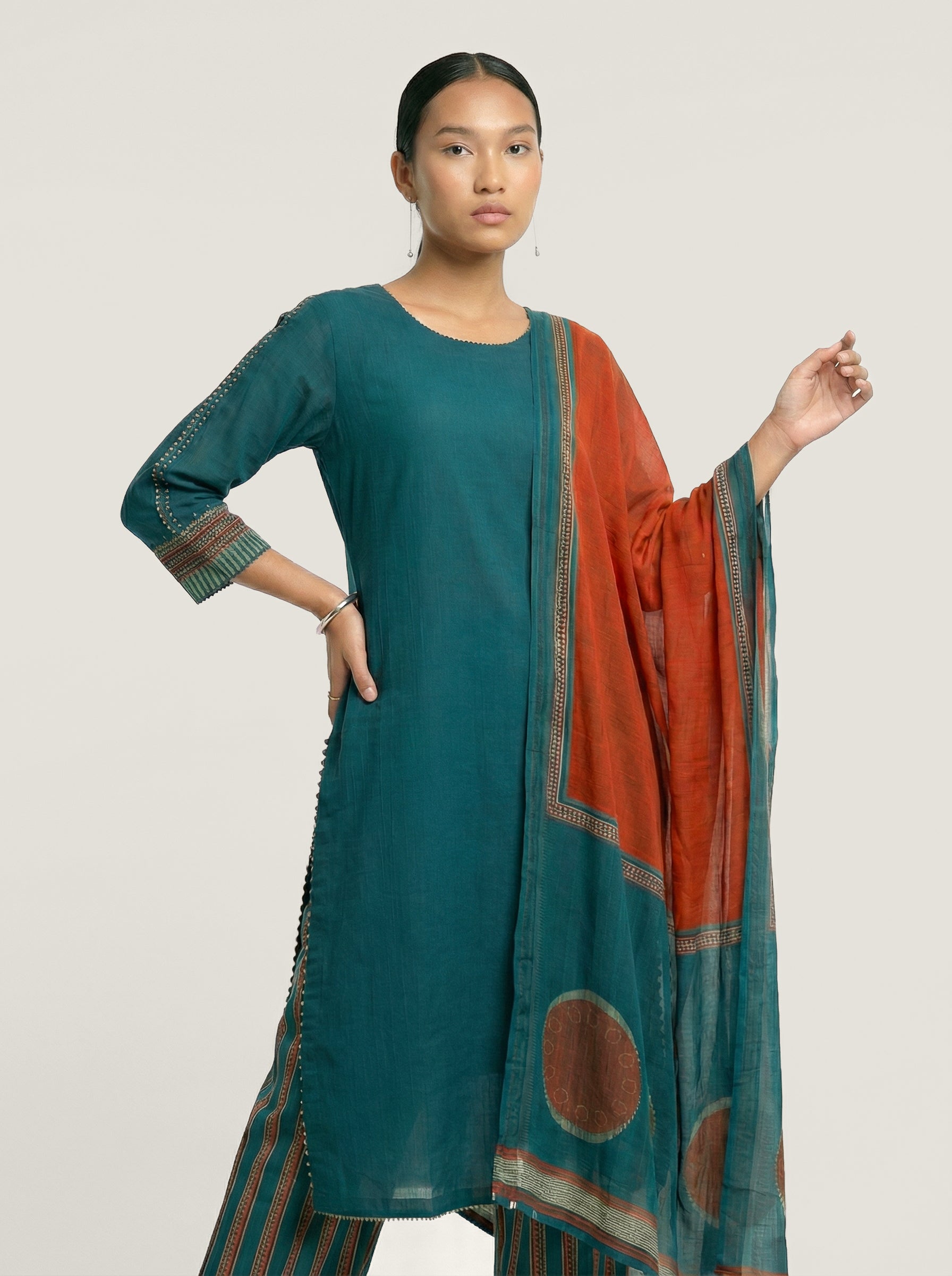 Boardroom Kurta Set - Teal