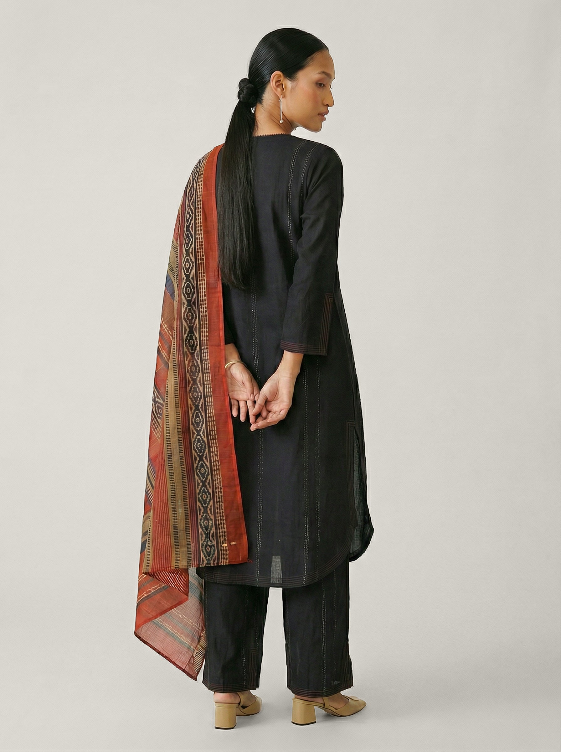 Black Shift Kurta Set - Black