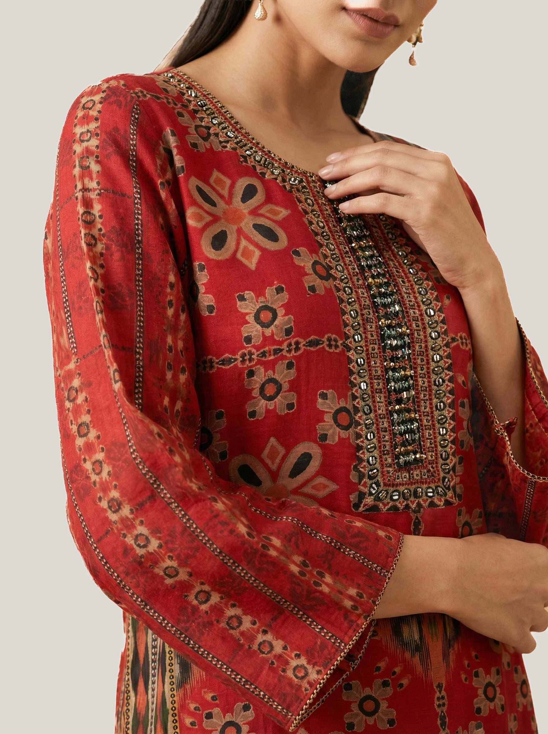 Vireya Kurta Set - Red