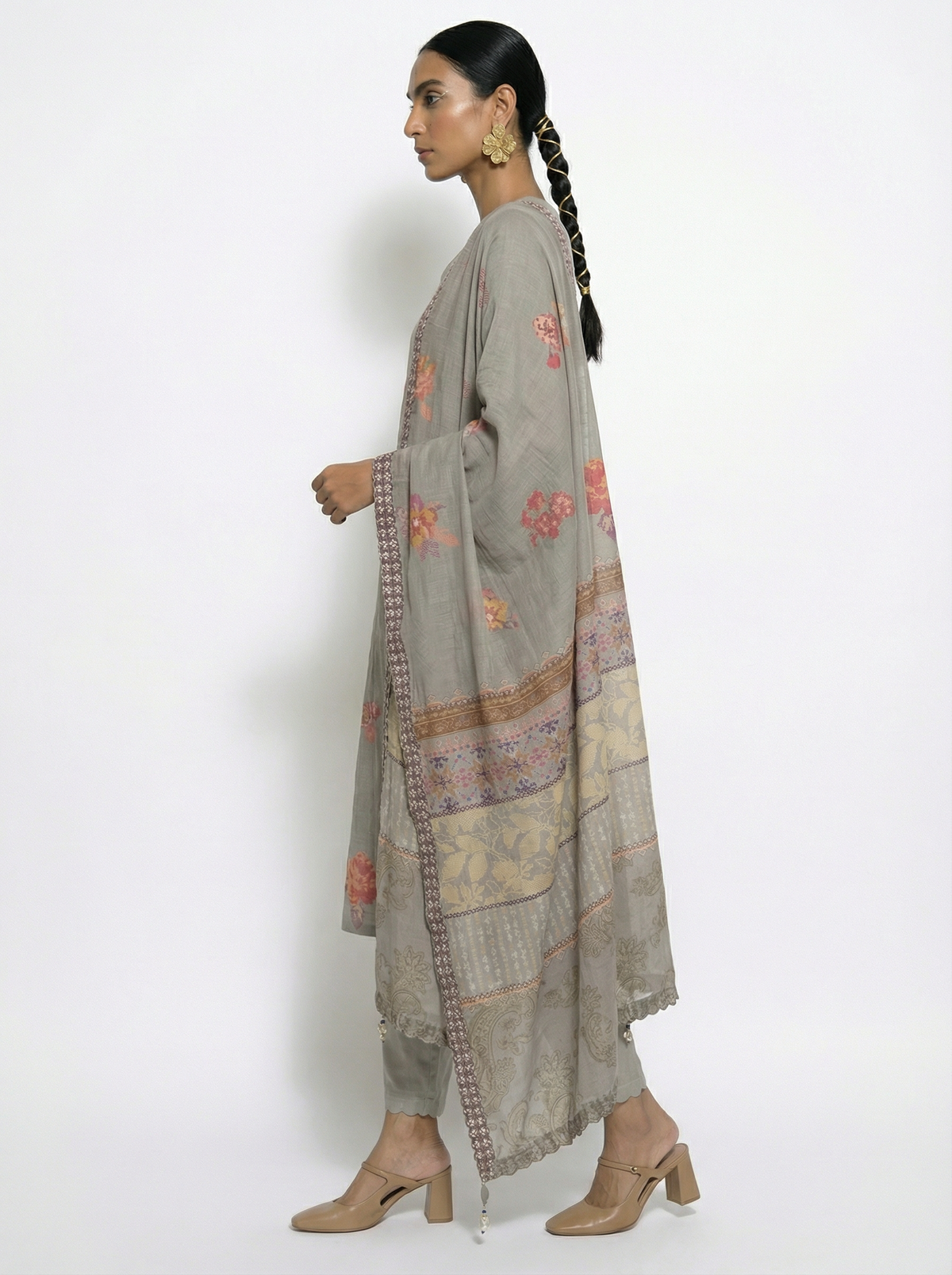 Juhi kurta set - Grey