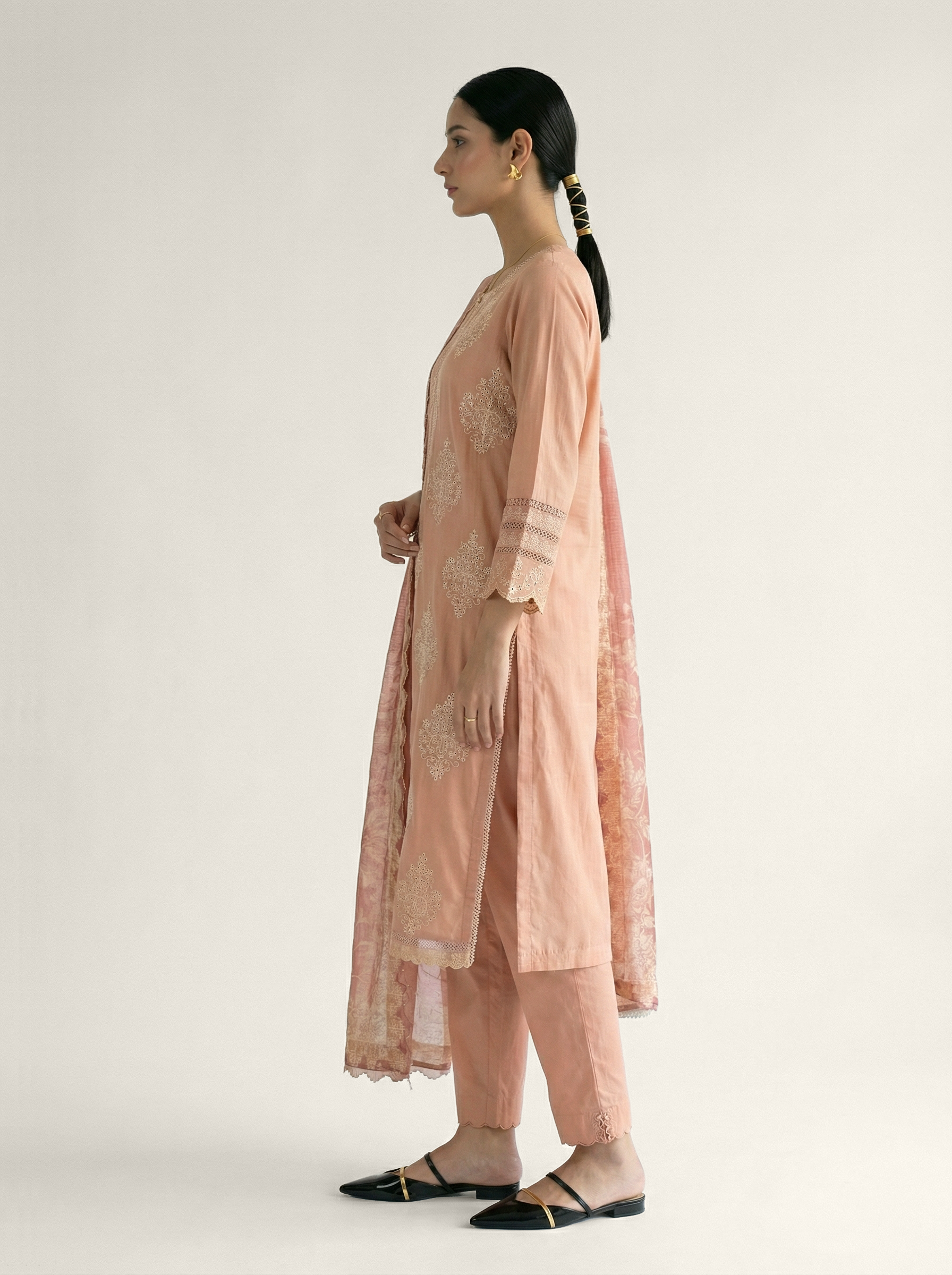 Nirai Kurta Set - Beige