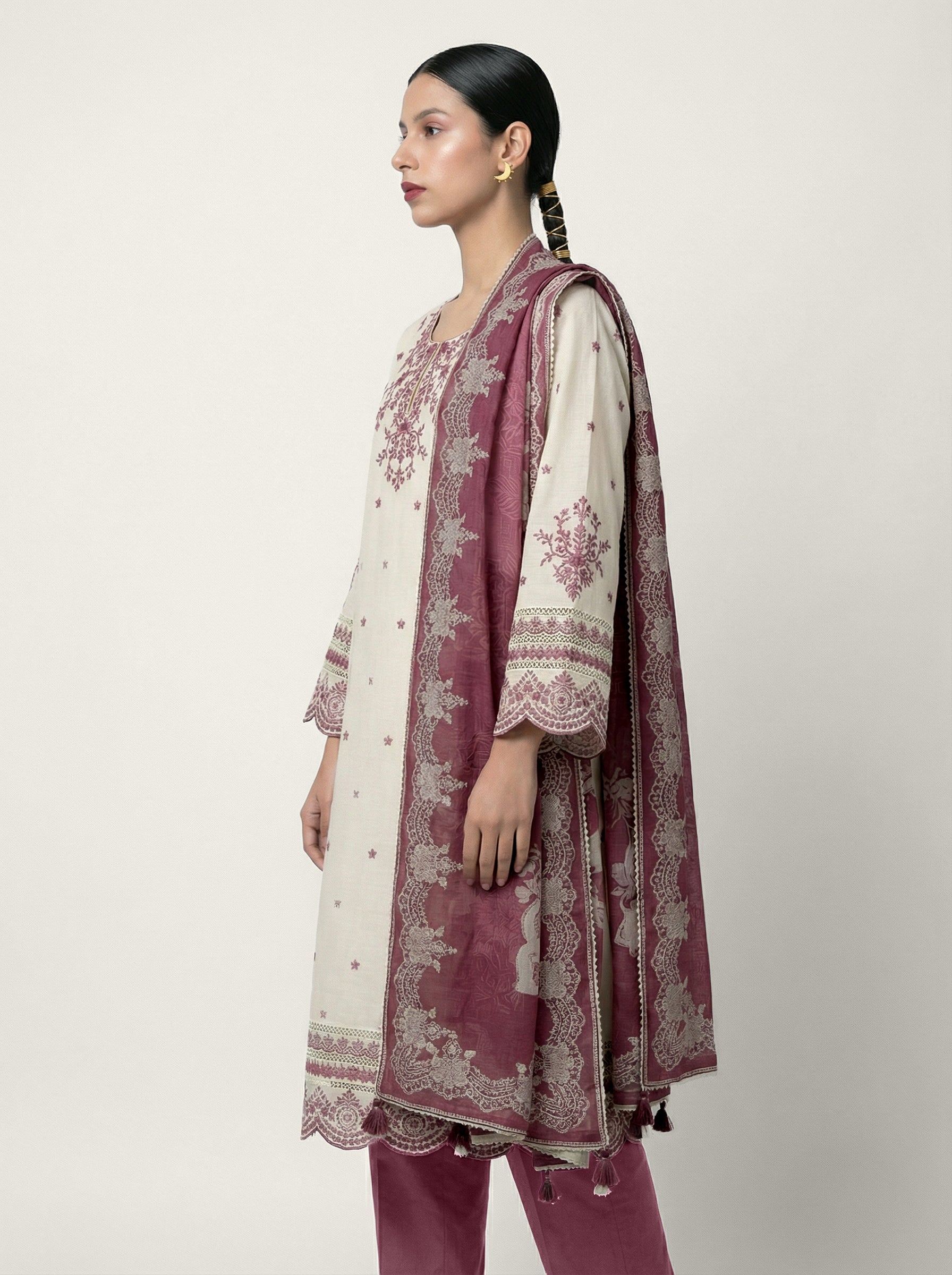Meherika Kurta Set - Mauve