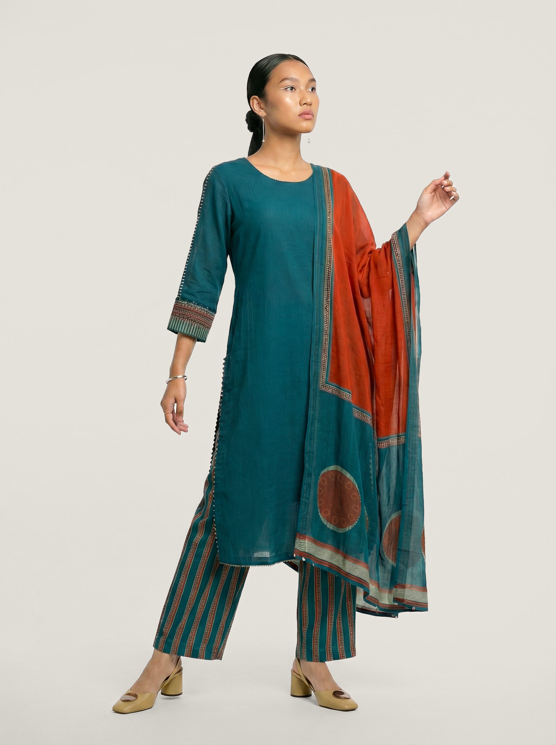 Boardroom Kurta Set - Teal