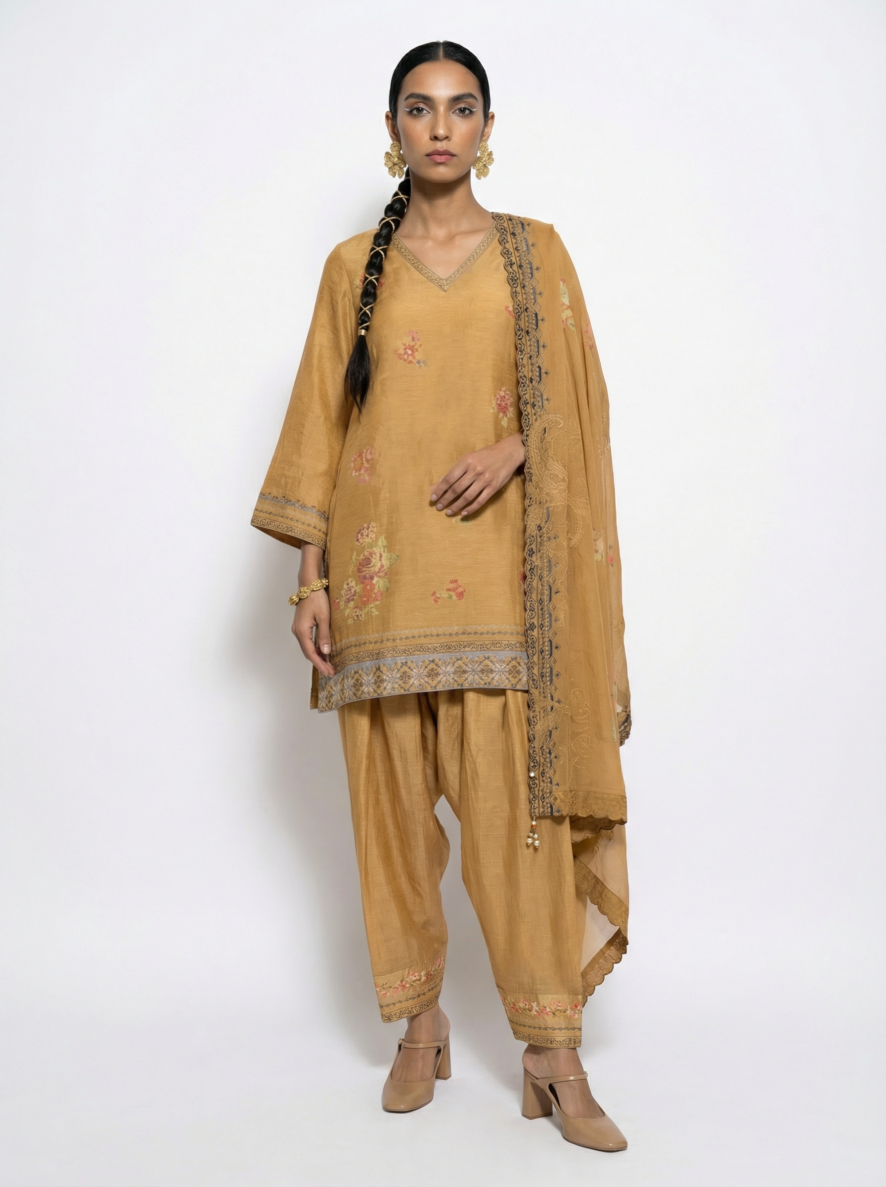 Kashni kurta set - Beige