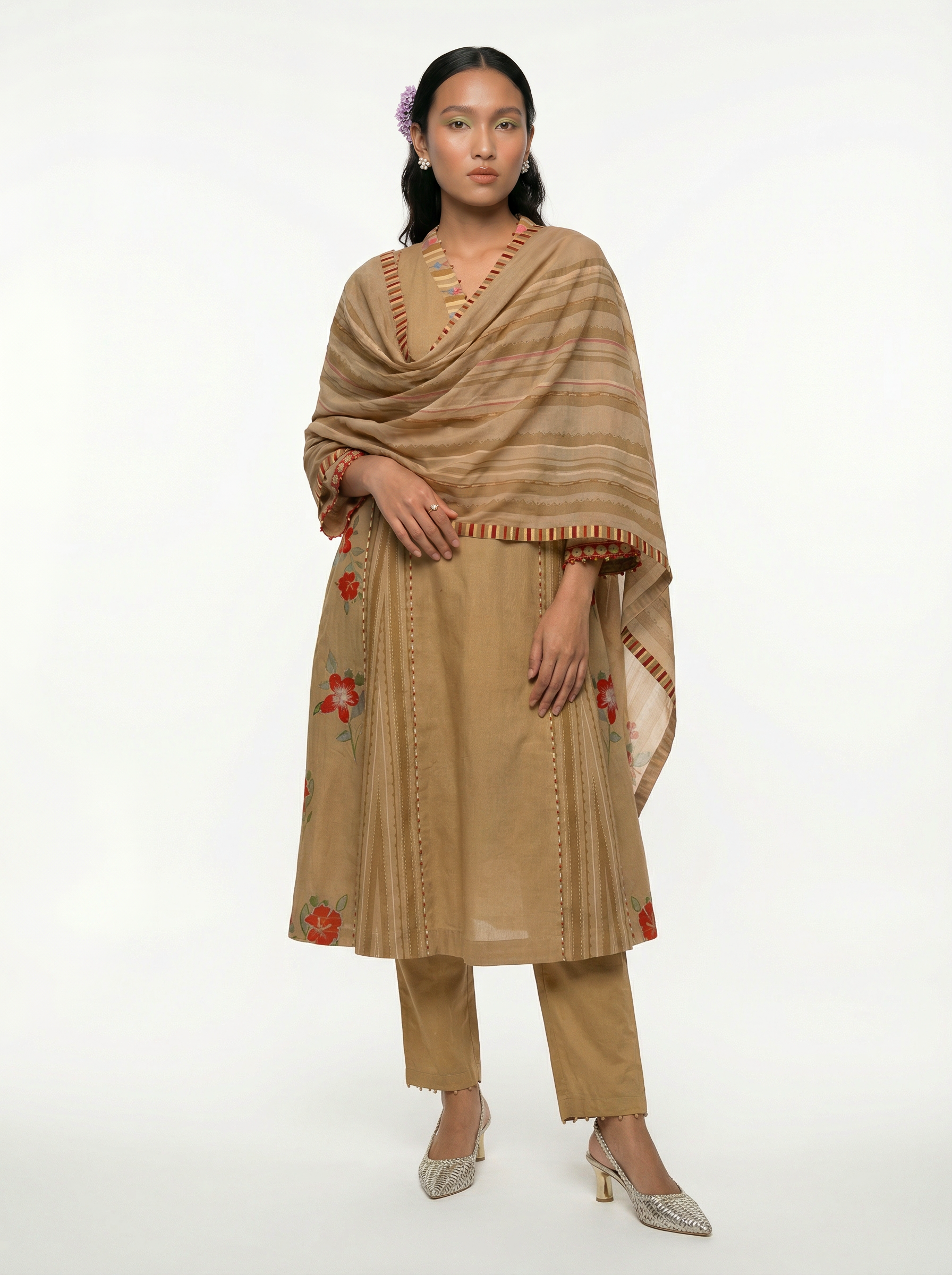 Mizaaj kurta set - Beige