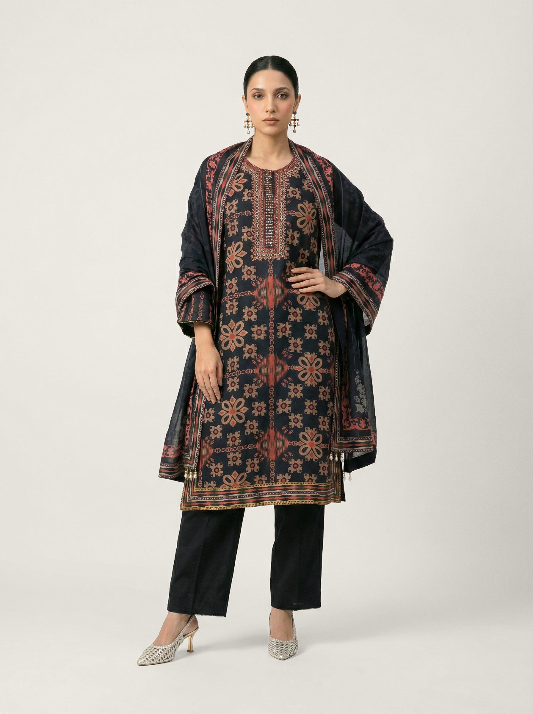 Vireya Kurta Set - Black