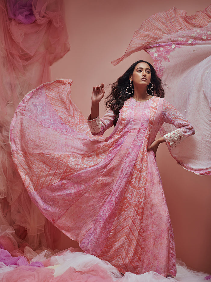 Peony Pink Kurta Set with Dupatta
