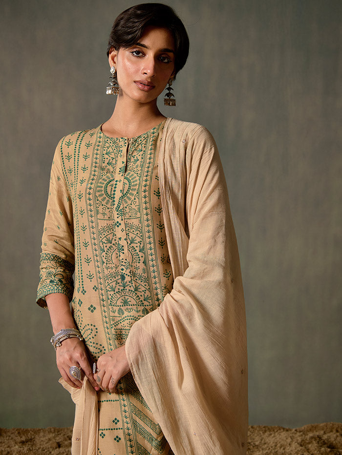 Rozana Dupatta - Beige