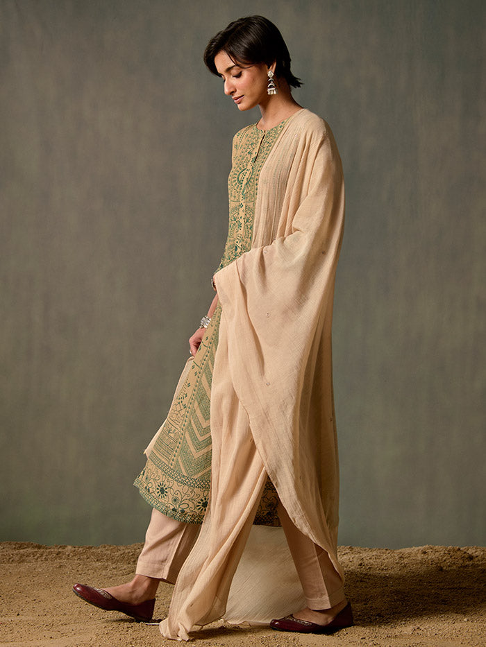 Rozana Dupatta - Beige