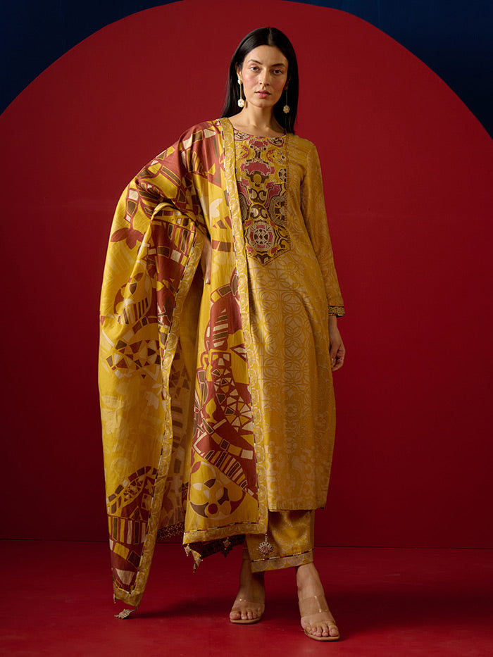 Kiro Kurta Set - Yellow