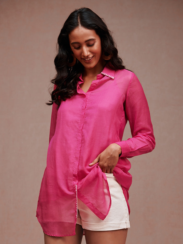 Petal Shirt - Fushia