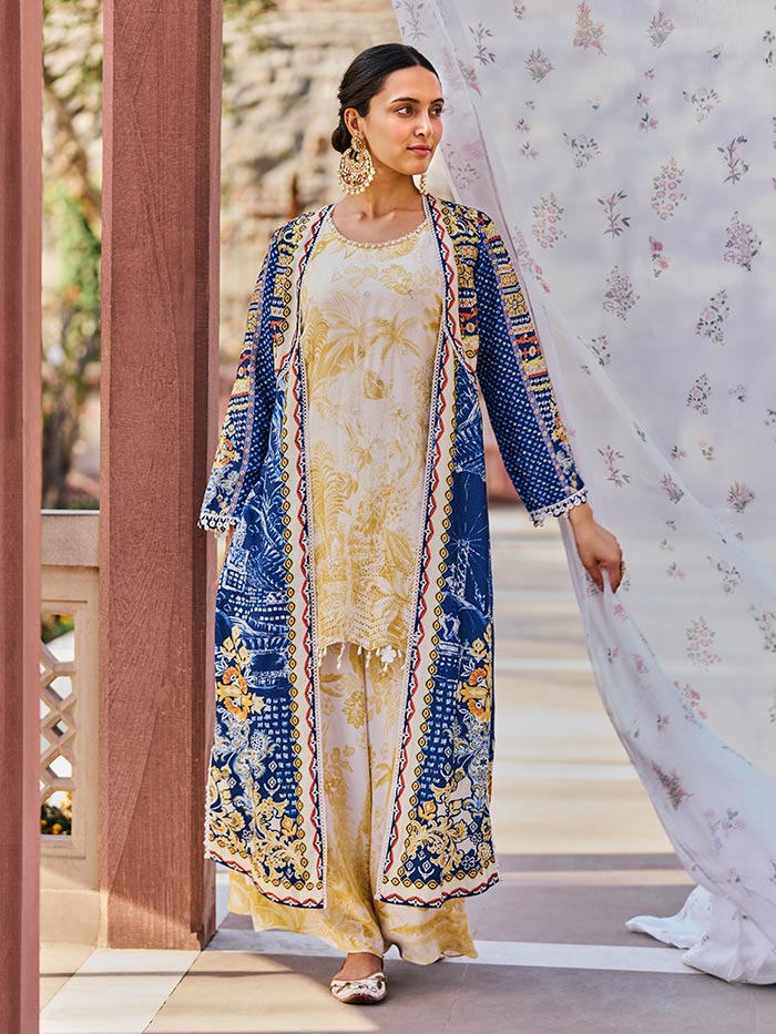 Sakina Kurta, Palazzo & Jacket Set | Shop Saundh