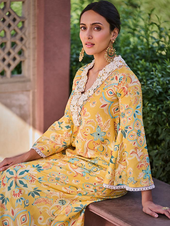 Gauhar Printed Kaftan | Shop Saundh