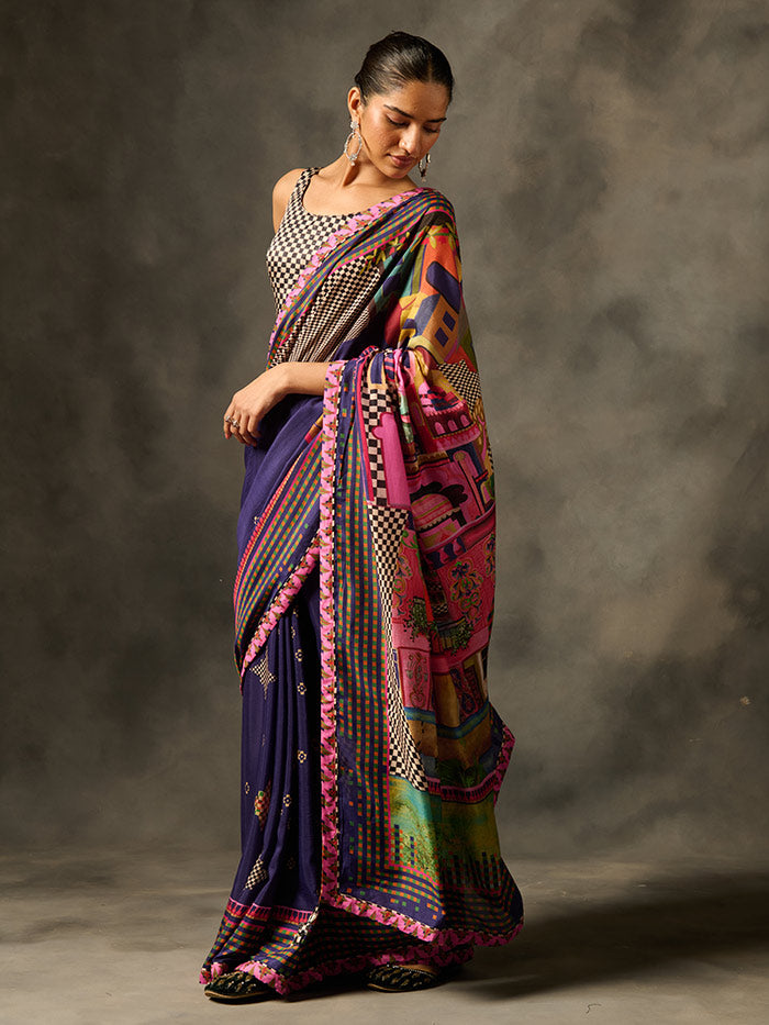 Indra Saree - Purple