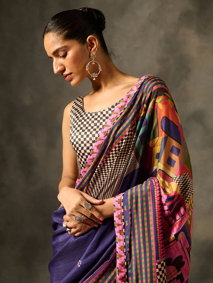 Indra Saree - Purple