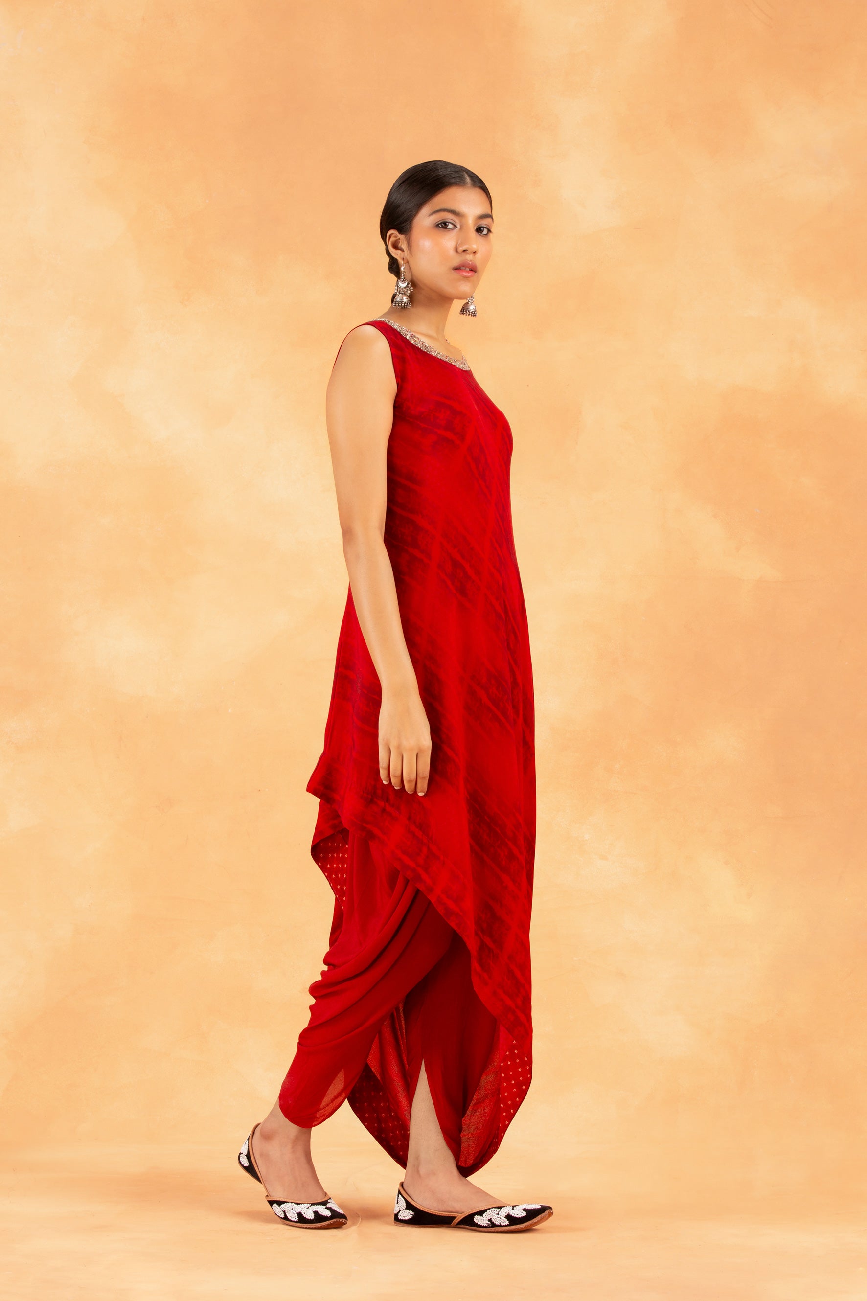 Crimson Kurta Set - Red