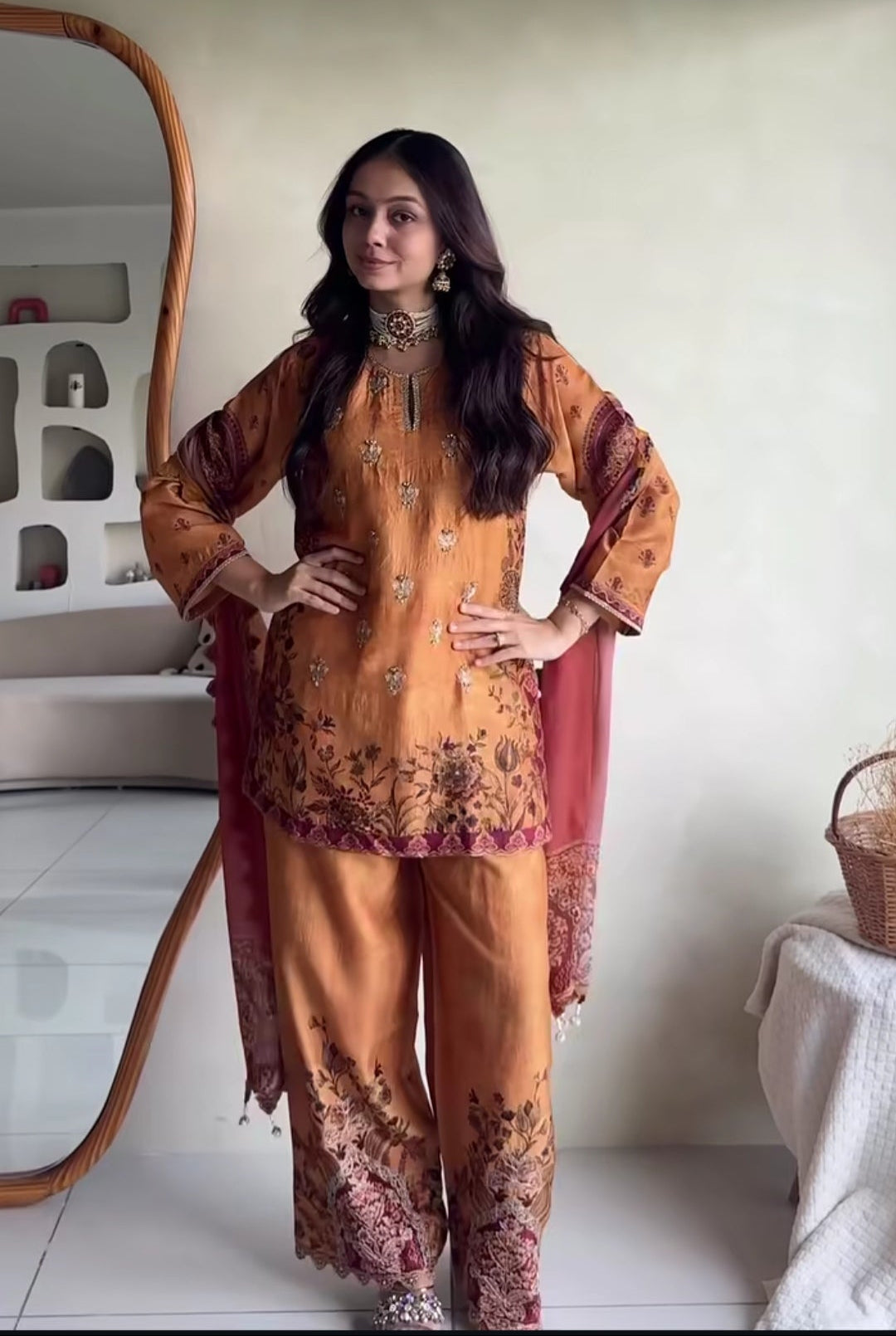 Pranai Mistry in Sarovar Kurta Set with Dupatta - Yellow