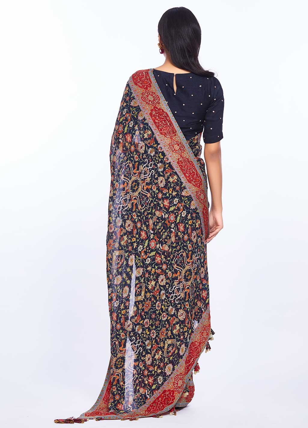 Nazm Saree - Blue