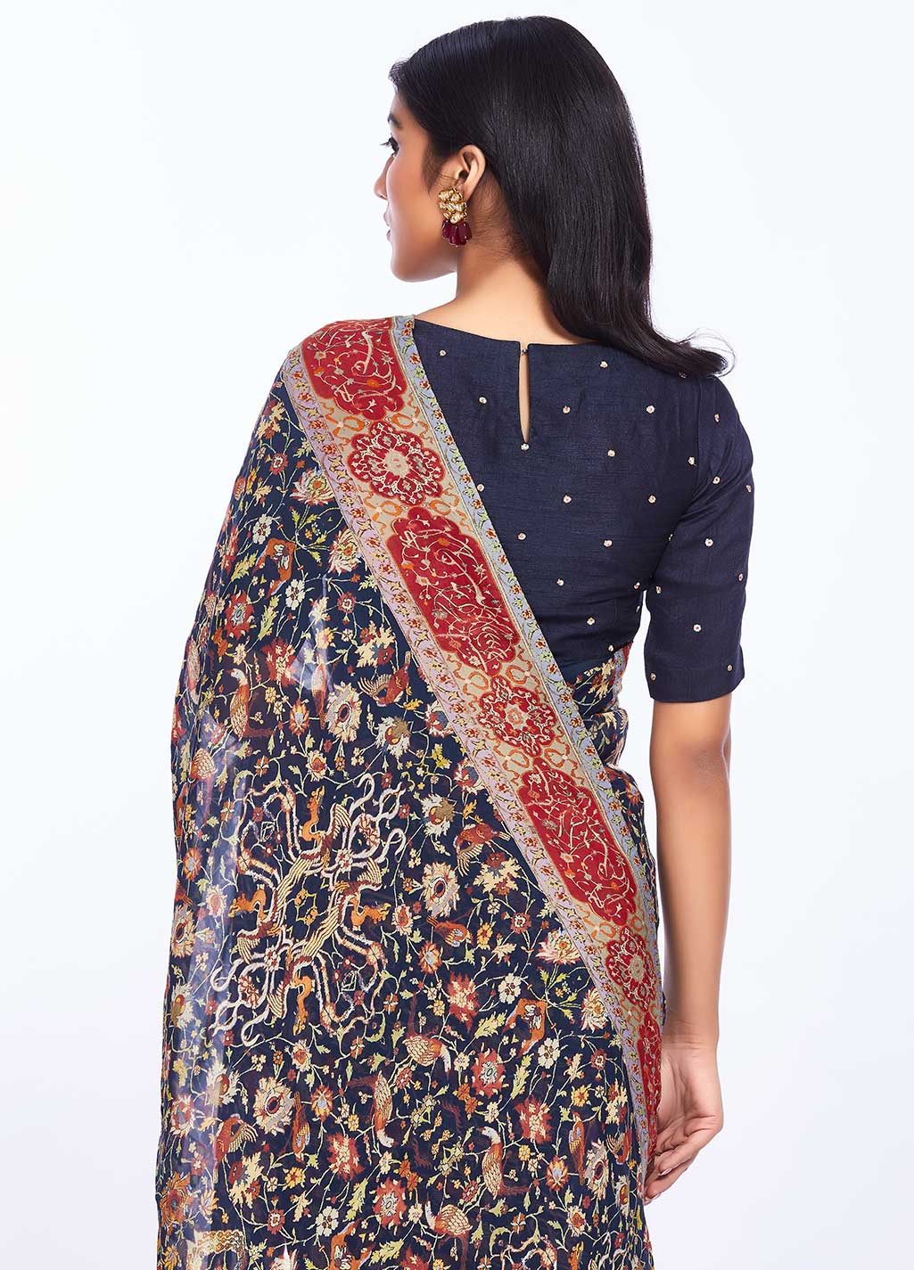 Nazm Saree - Blue