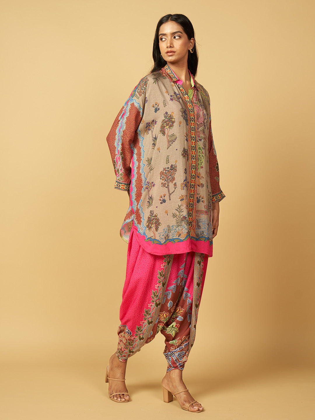 Grey & Pink Co-ord Set| Shop Saundh Co-ords