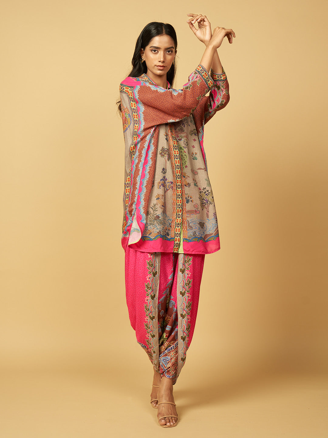 Grey & Pink Co-ord Set| Shop Saundh Co-ords