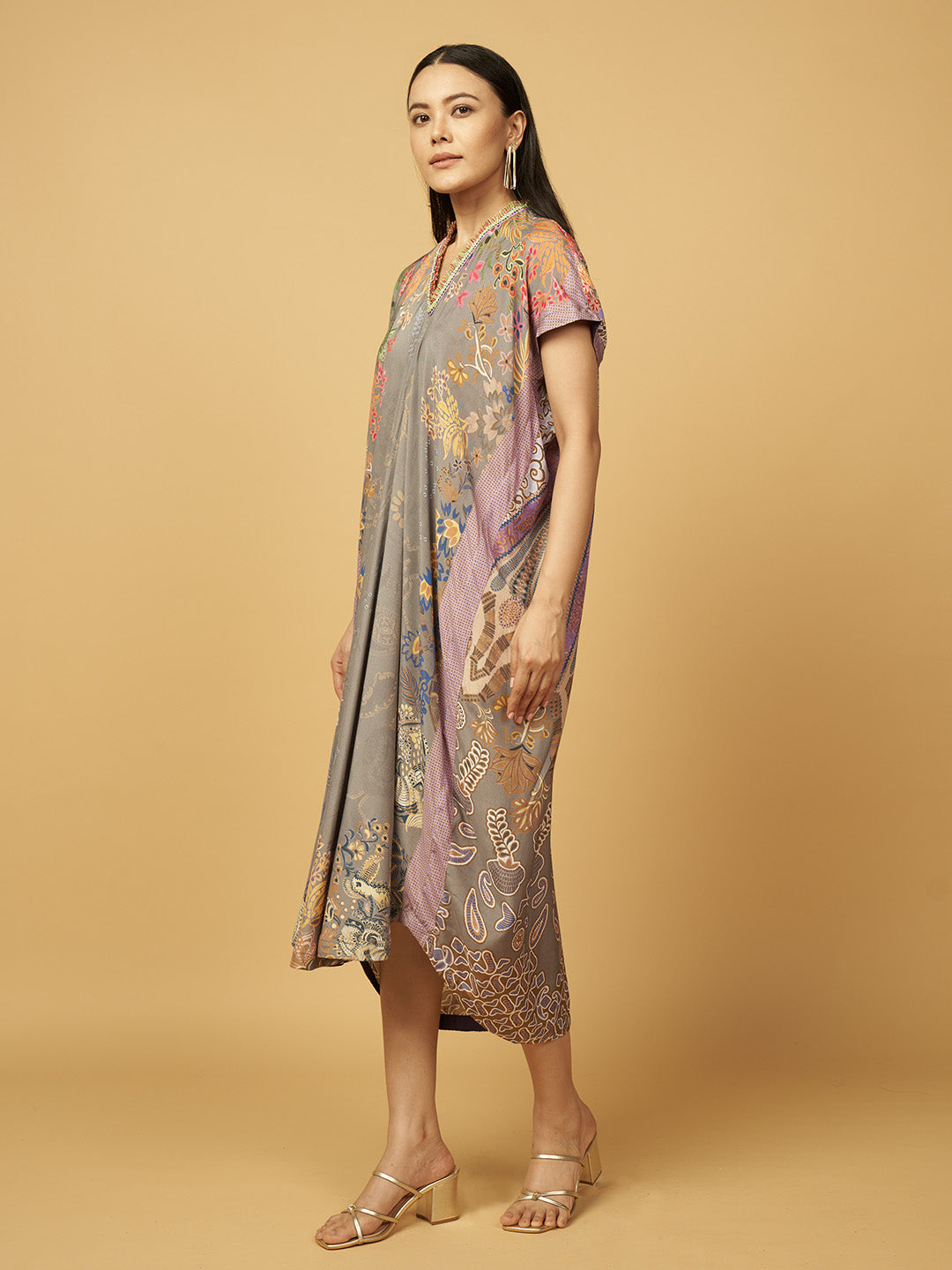 Grey Kaftan Dress | Shop Saundh