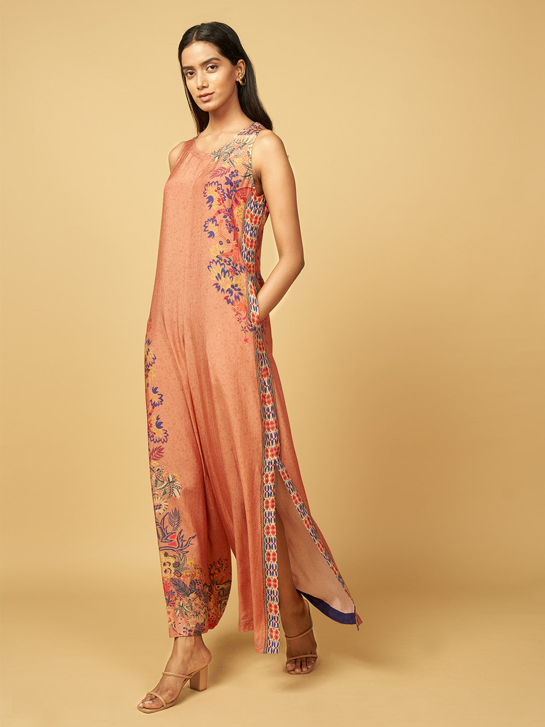 Peach & Purple Jumpsuit | Shop Saundh