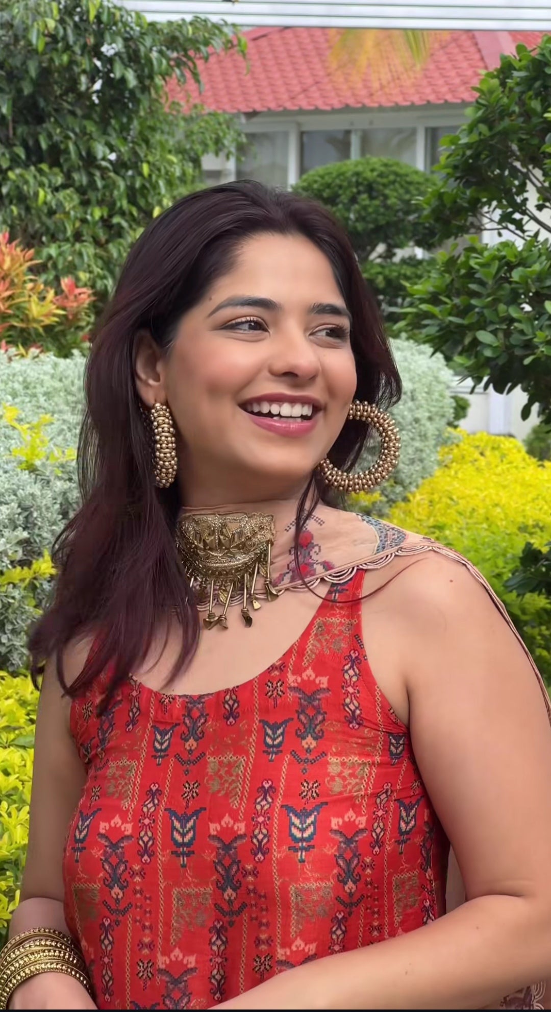 Tanusha in Rooh Co-ord Set Orange
