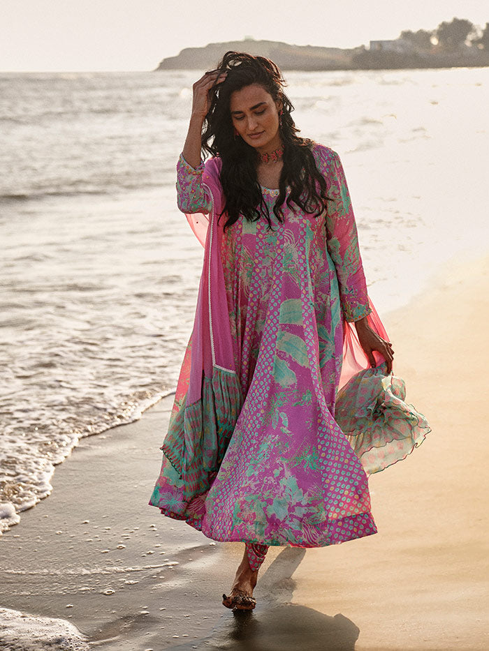 Preet Kurta Set with Dupatta - Pink