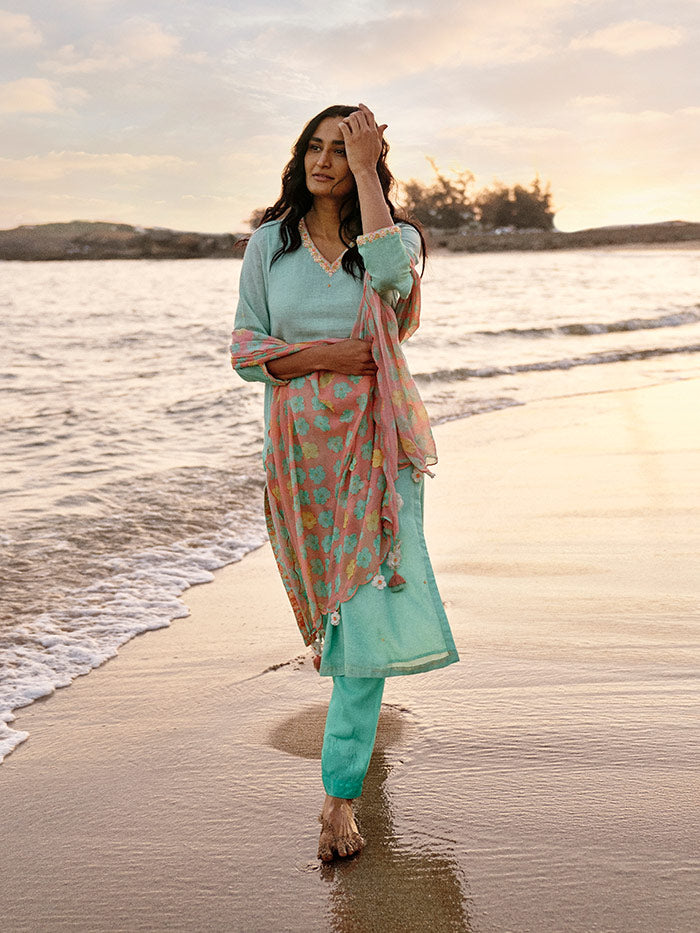 Kinari Kurta Set – Green