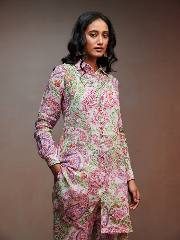 Paisley Co-Ord Set - Off White