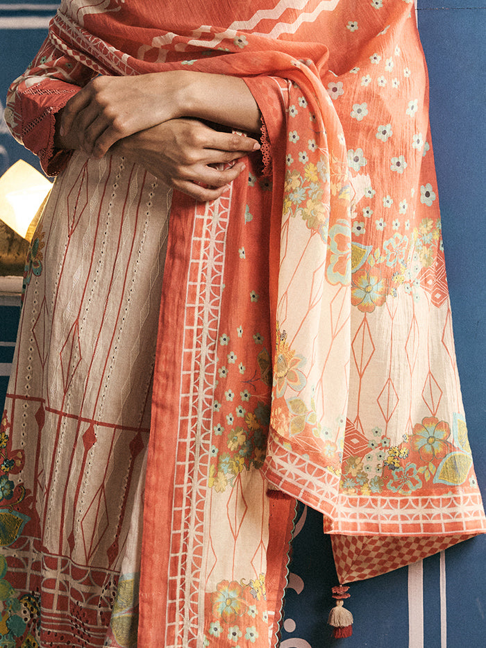 Chanchal Kurta Set - Ivory