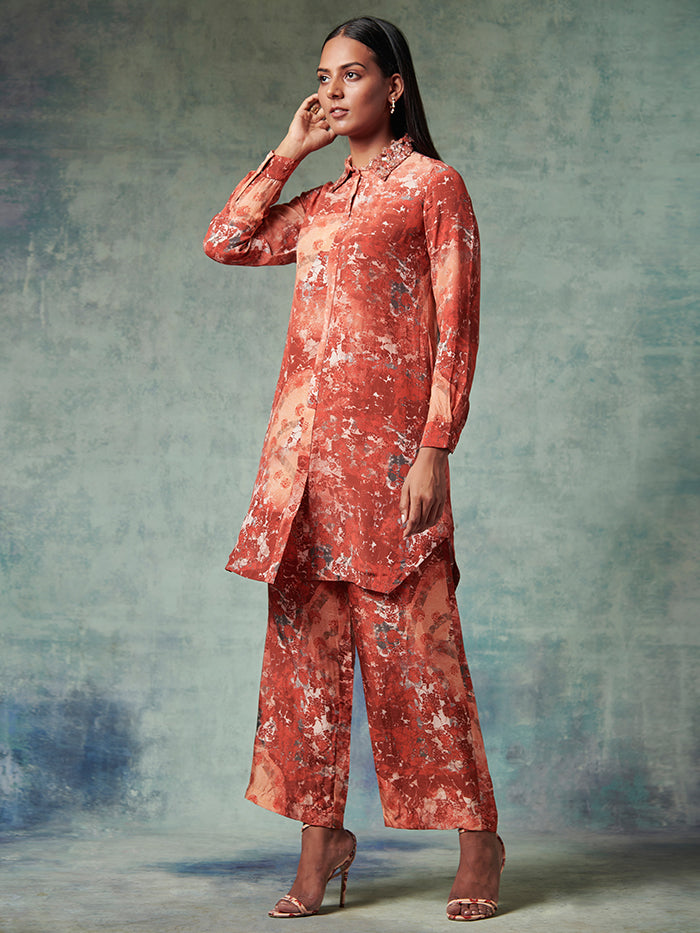 Raahi Co-ord Set - Brown
