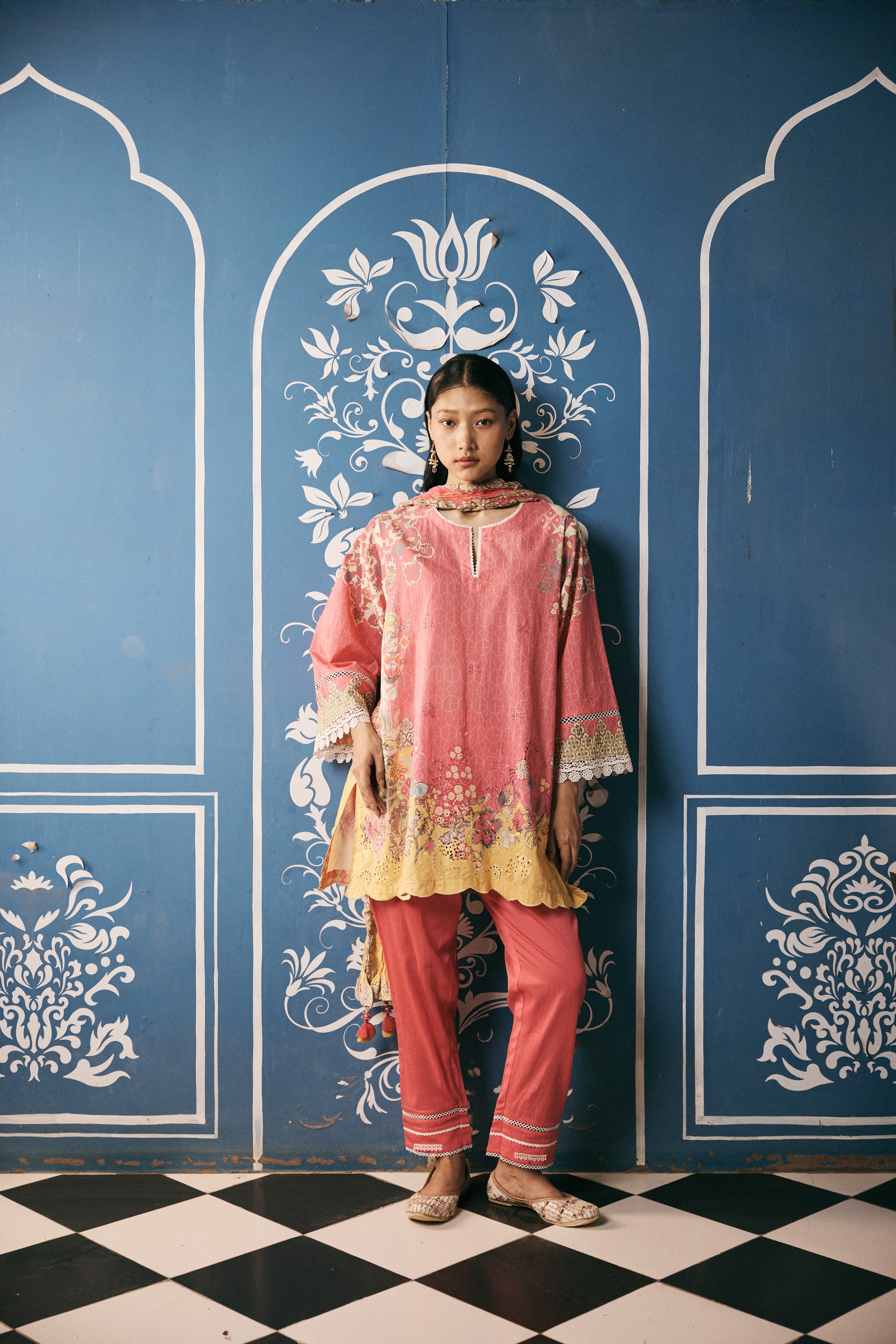 Salma Kurta Set - Pink