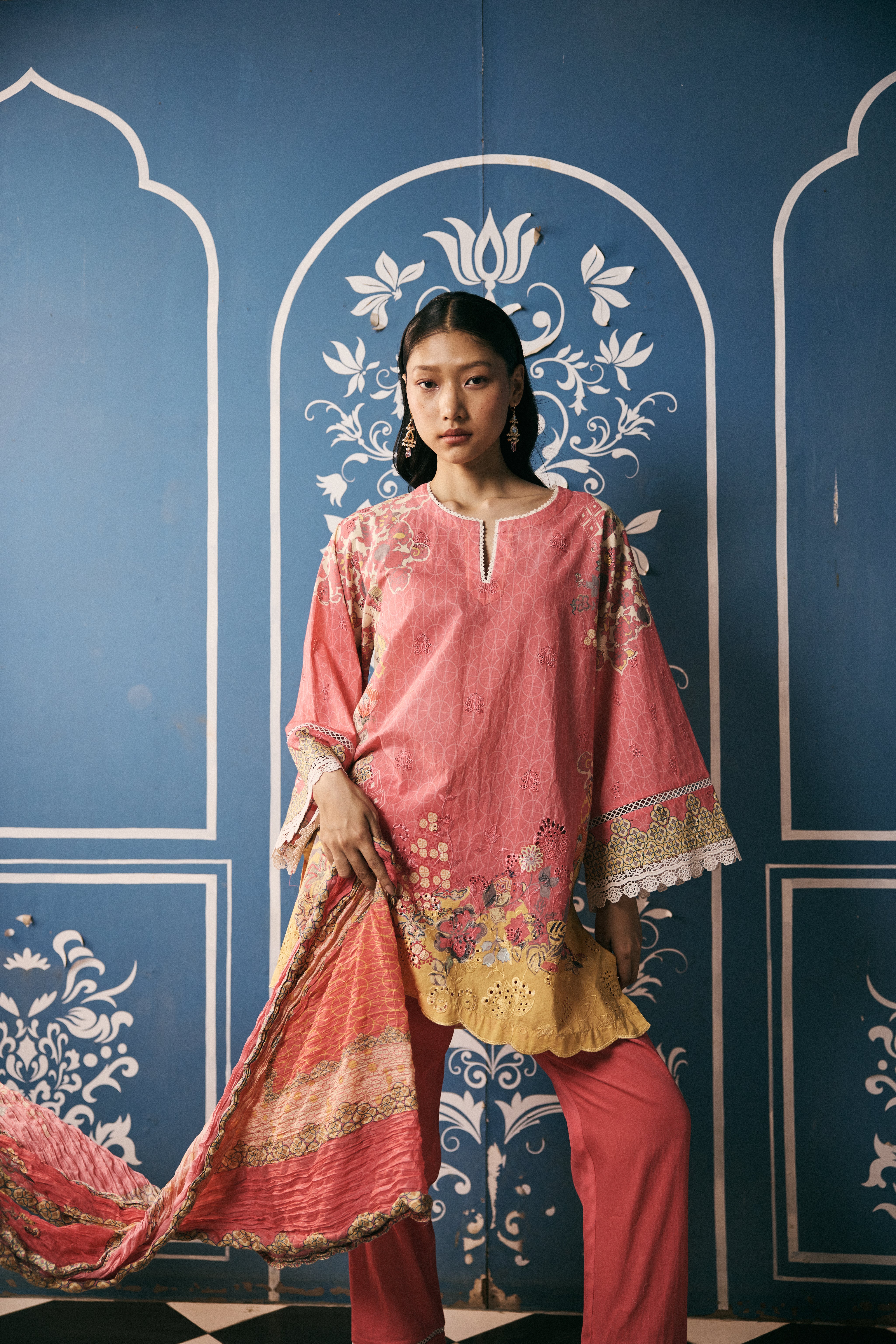 Salma Kurta Set - Pink