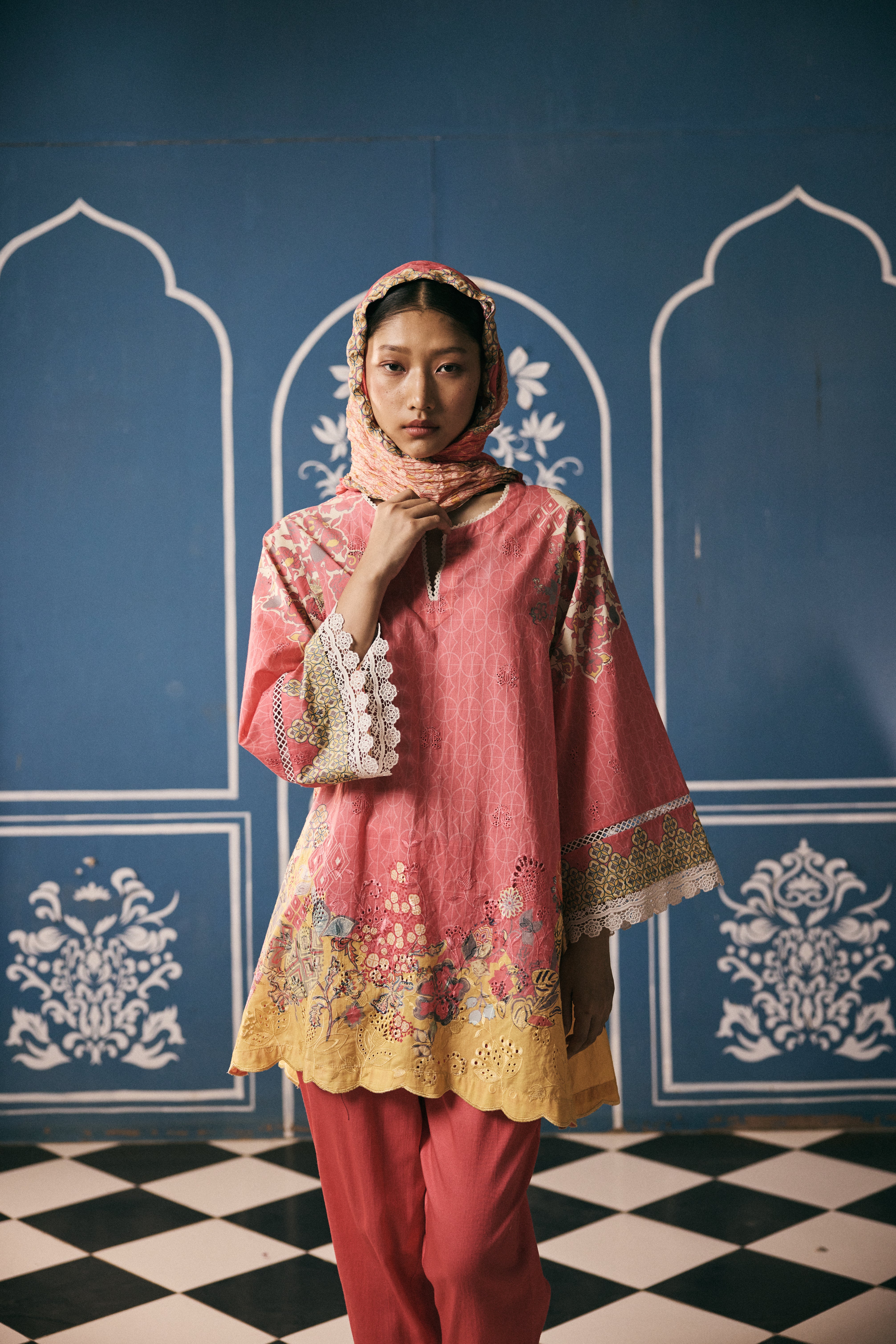 Salma Kurta Set - Pink