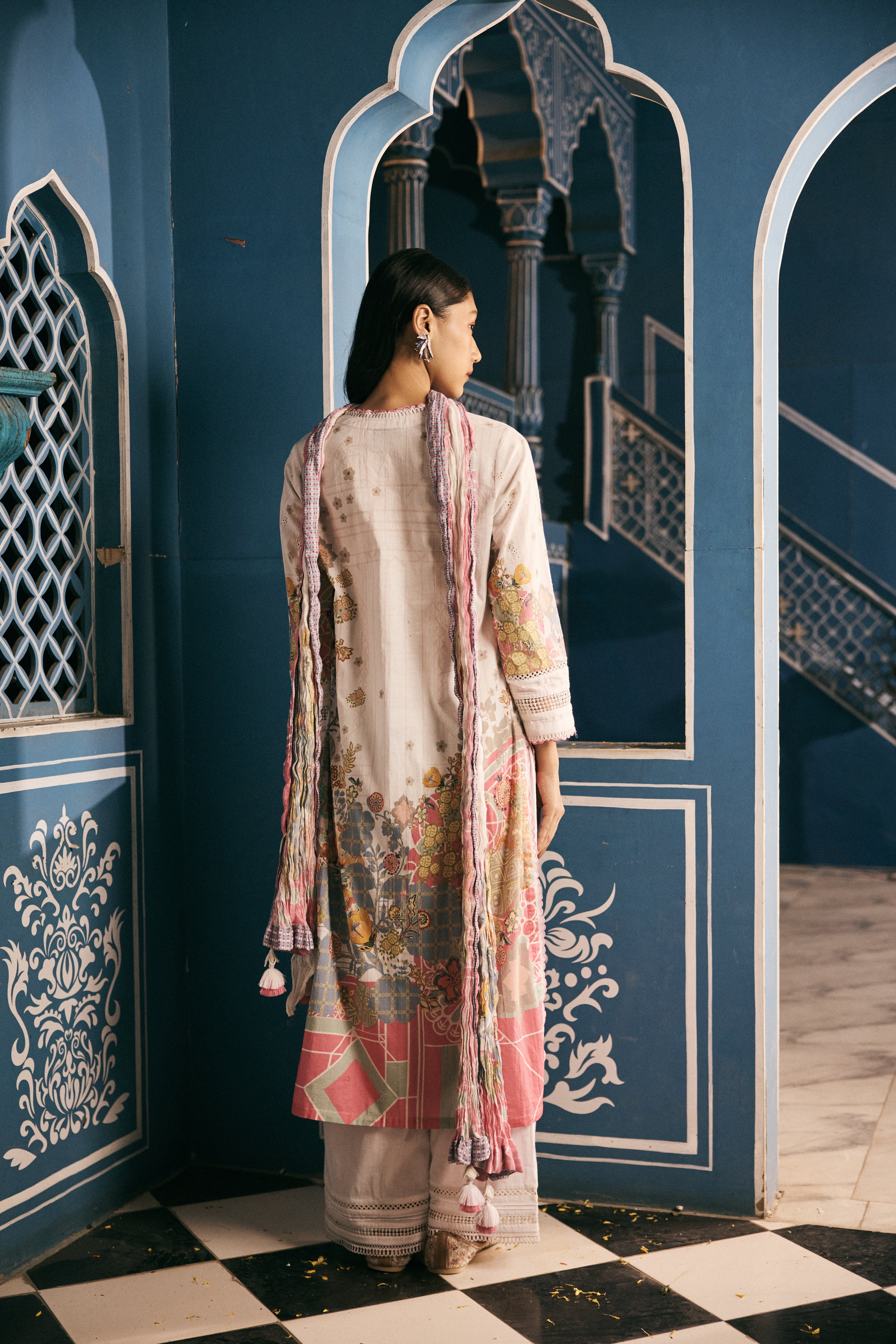 Sura Kurta Set - White
