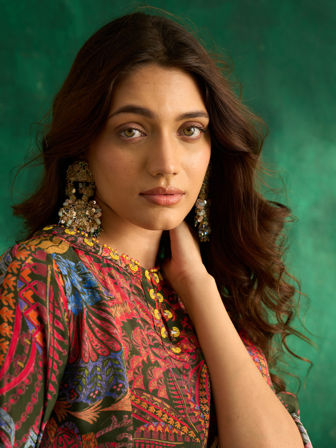 Ruhani Kurta Set- Green